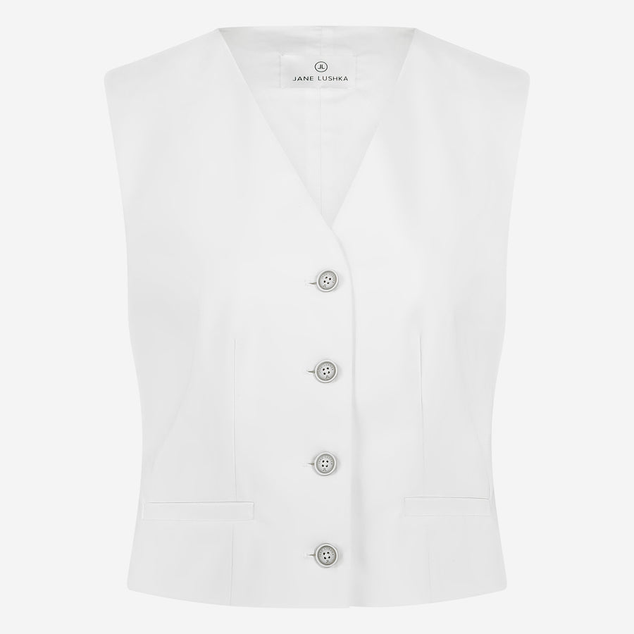 Kay vest technical jersey | White