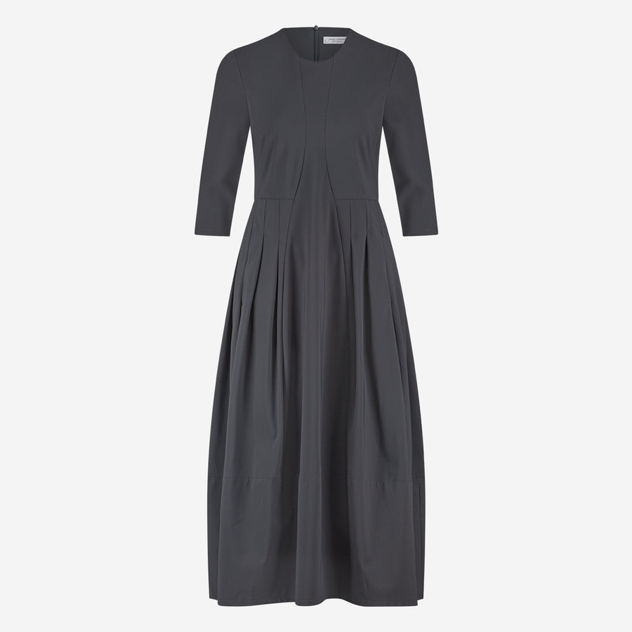 Heide tech jersey dress LS | Grey