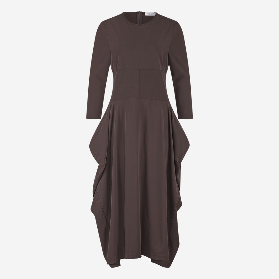 Denise dress technical jersey | Brown