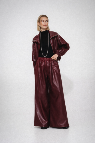 Sienna eco leather wide-leg  pants