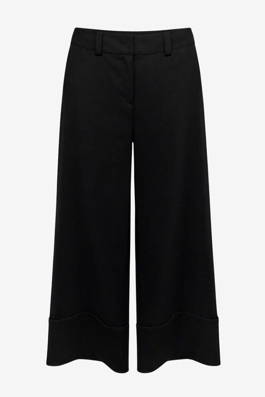 Sirmione viscose flair pants | Black