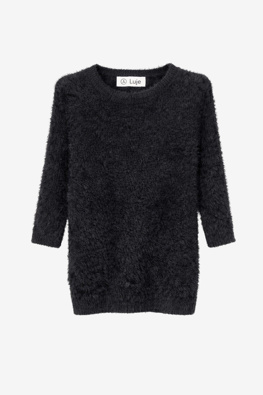 Soft knitted short sleeves top | Black