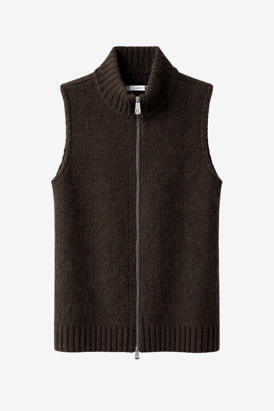 Vest Boucle long zip | Brown