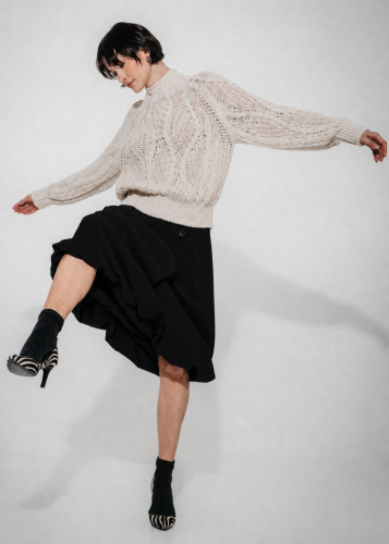 Tess viscose balloon skirt