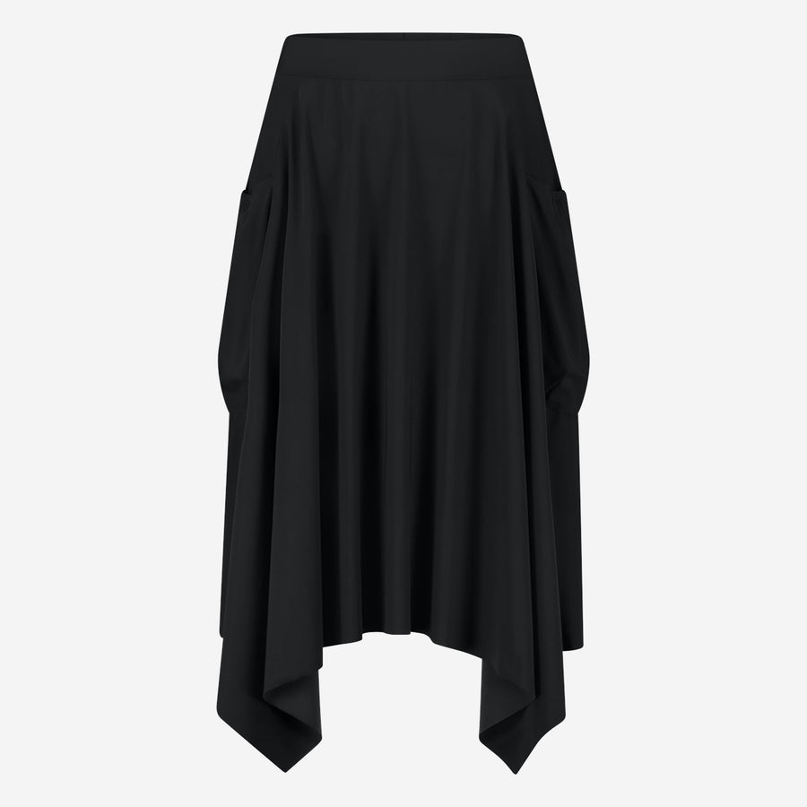 Caro stretch technical jersey skirt | Black