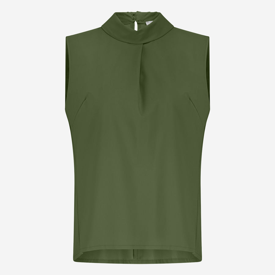 Dolche Vitas WS stretch tech jersey top | Oliva green