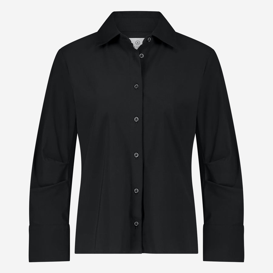 Iva stretch technical jersey blouse | Black