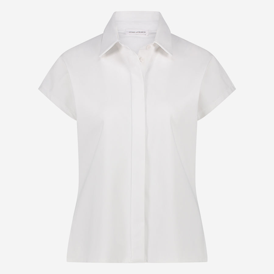 Wilma blouse technical jersey | White