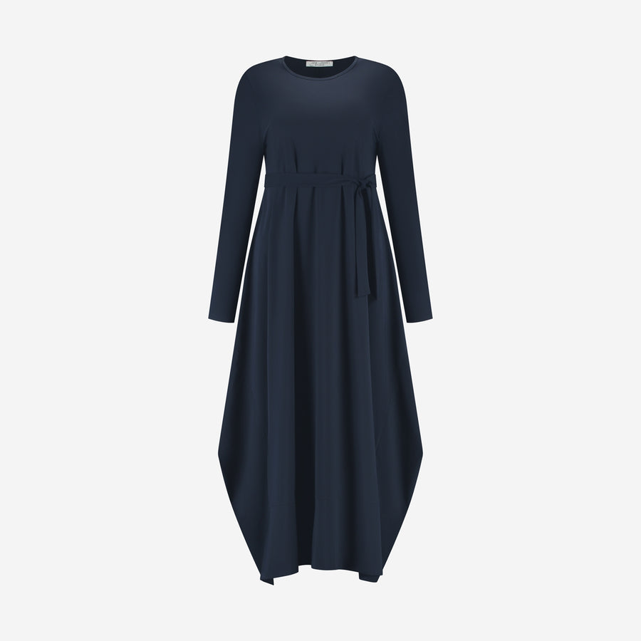 Isabel dress LS  technical jersey | Blue