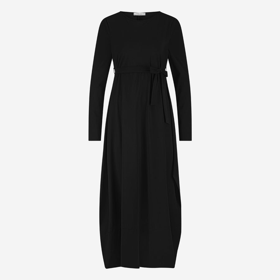 Isabel dress LS  technical jersey | Black