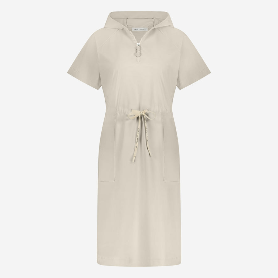 Evi dress stretch technical jersey | Light Sand