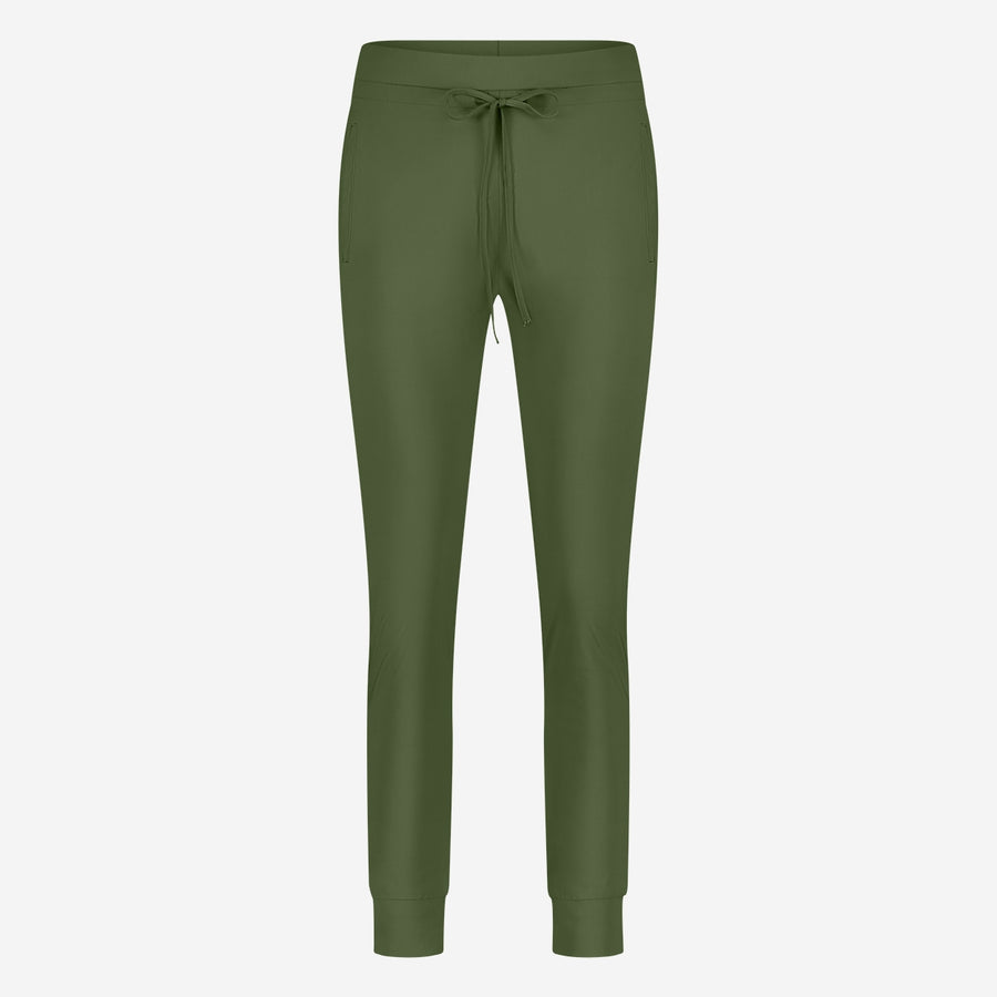 John stretch technical jersey pants | Oliva green