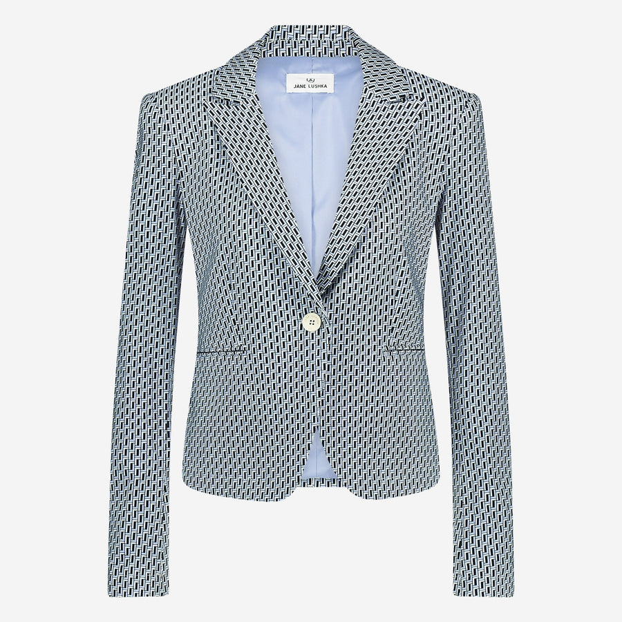 Elvira blazer technical jersey | Blue Melange