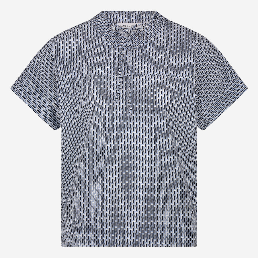 Lucca top technical jersey | Blue Melange