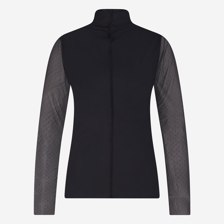 Zara top technical Jersey | Black