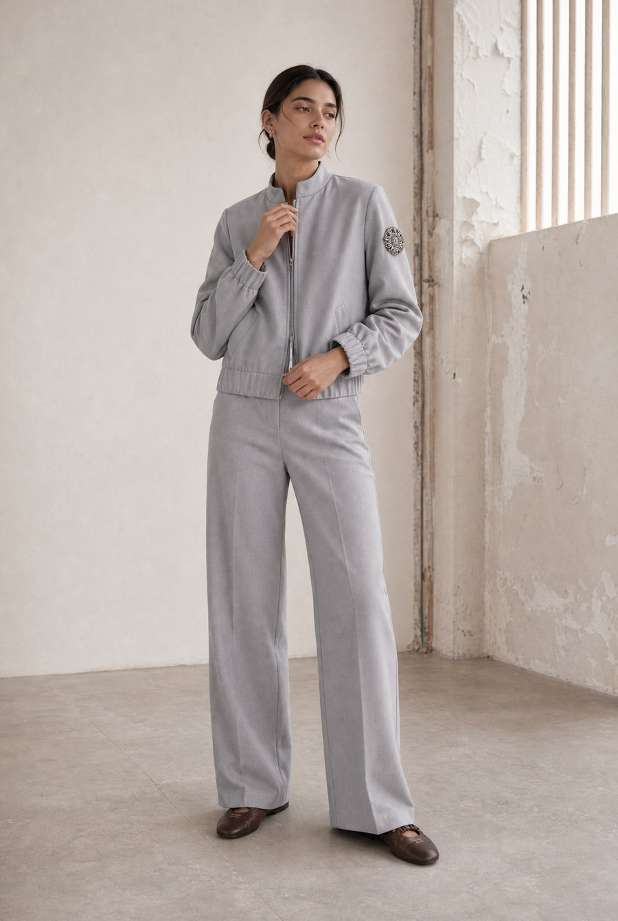Valeggio viscose barel Pants | Grigio