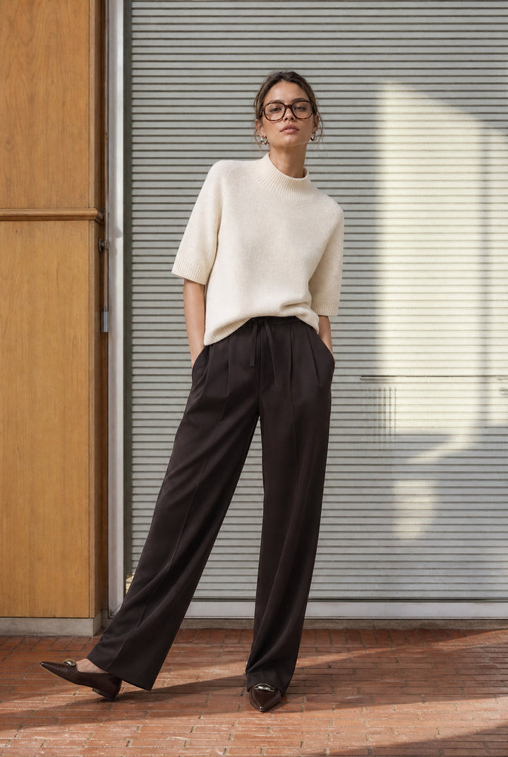 Velvety wool blend pullover