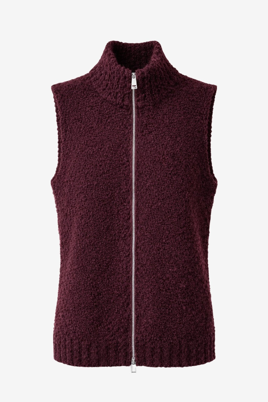 Vest Boucle long zip | Bordo