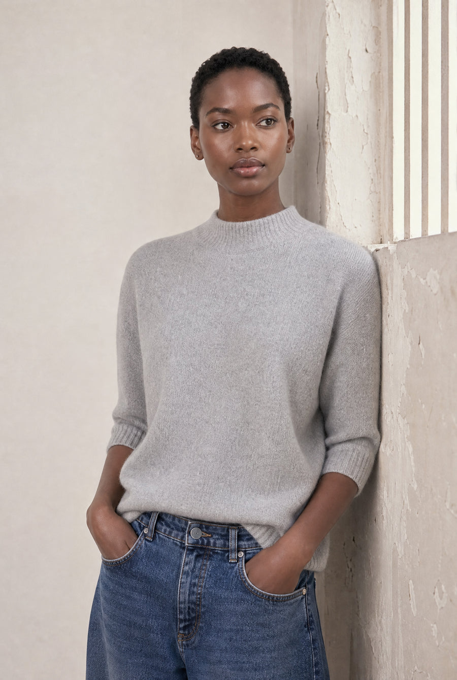 Alpaca knitted dyed top WP09