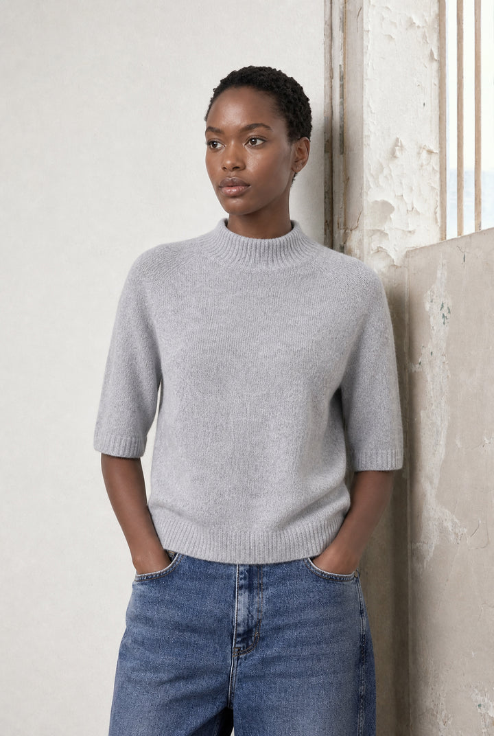 Gebreide dyed alpaca top WP09