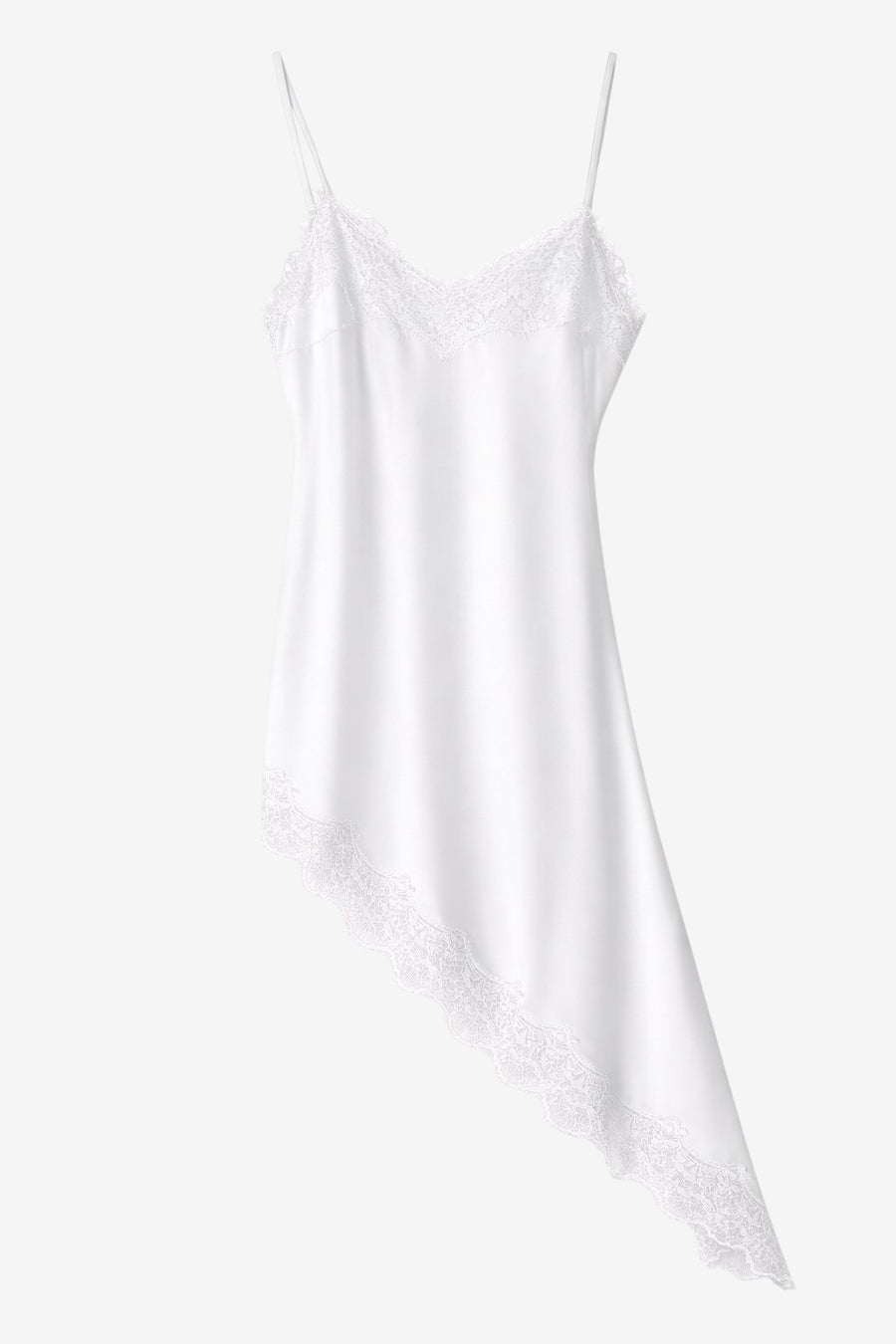 Zenia silk top whit lace trim