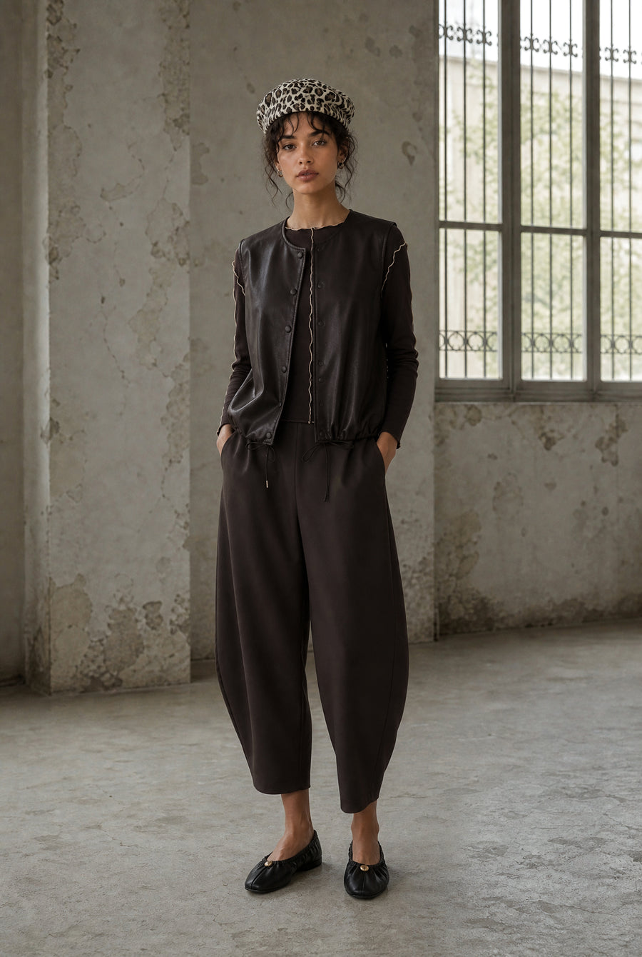 Pantaloni Benot in jersey tecnico