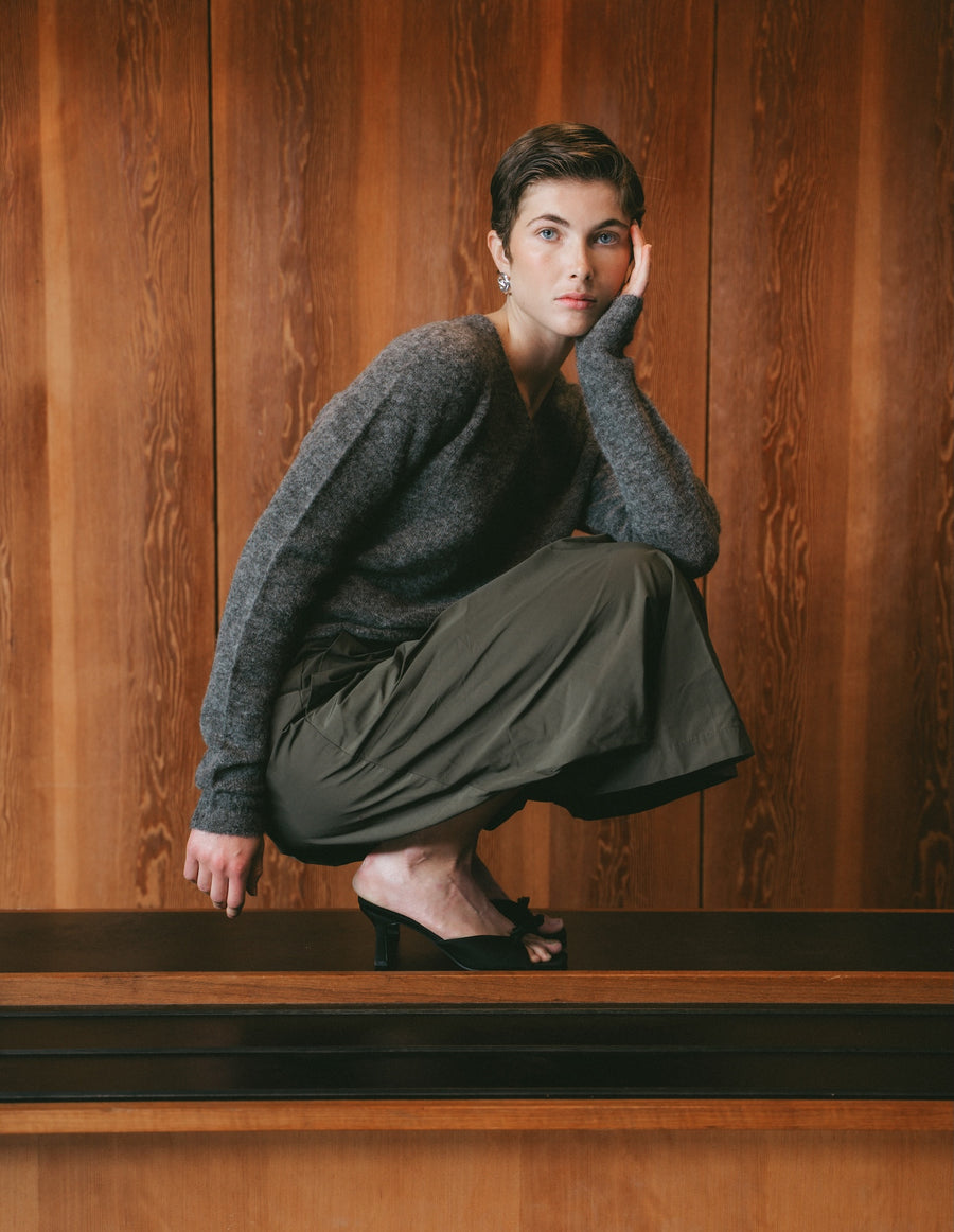 Alissa taffeta skirt | Army