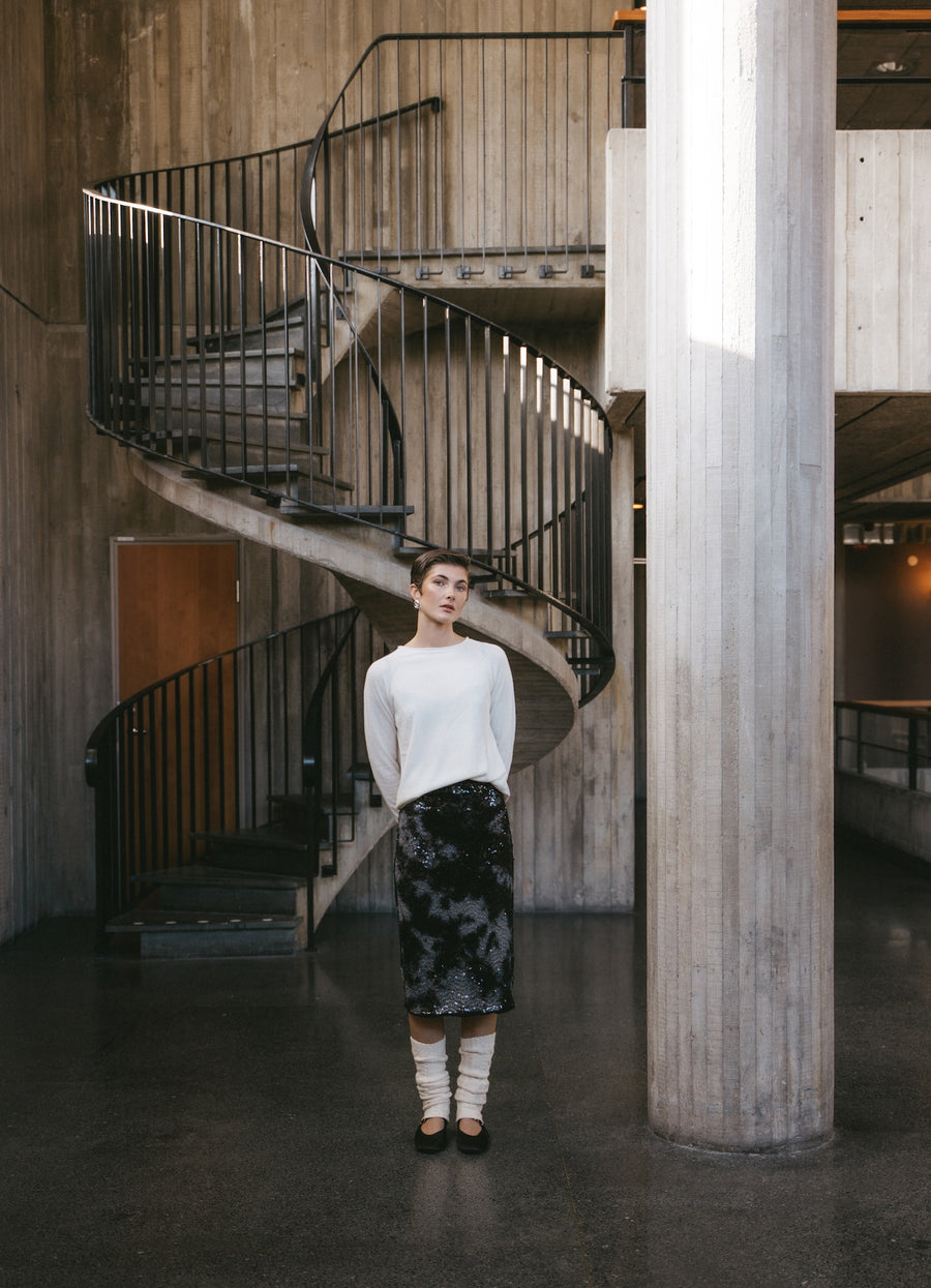 Dionisia sequins skirt | Black Silver