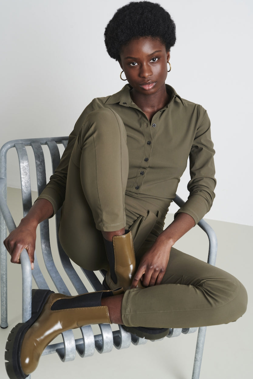 Jumpsuit Diana Easy Wear Technical Jersey | Army