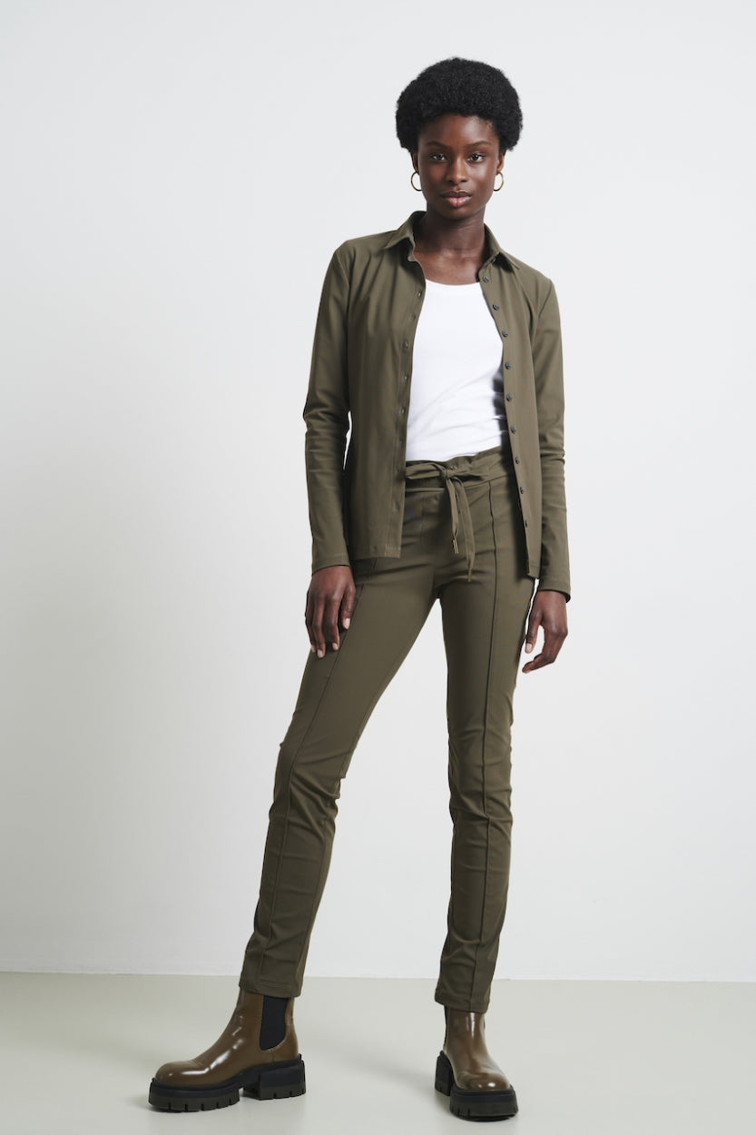 Blouse Betty Easy Wear Technical Jersey | Army