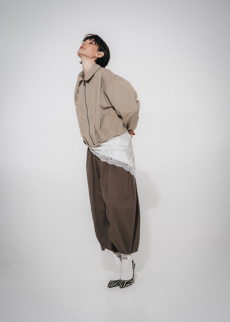 Blaze pleated bomber jacket