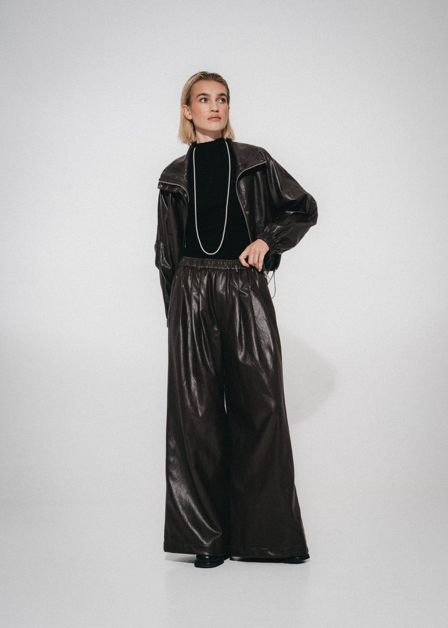 Nerina eco leather bomber jacket