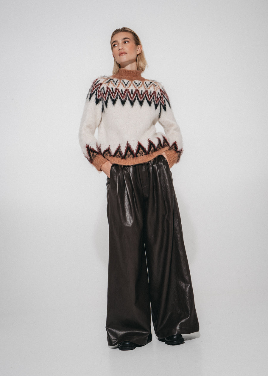Brushed winter pullover H26001 | Off White