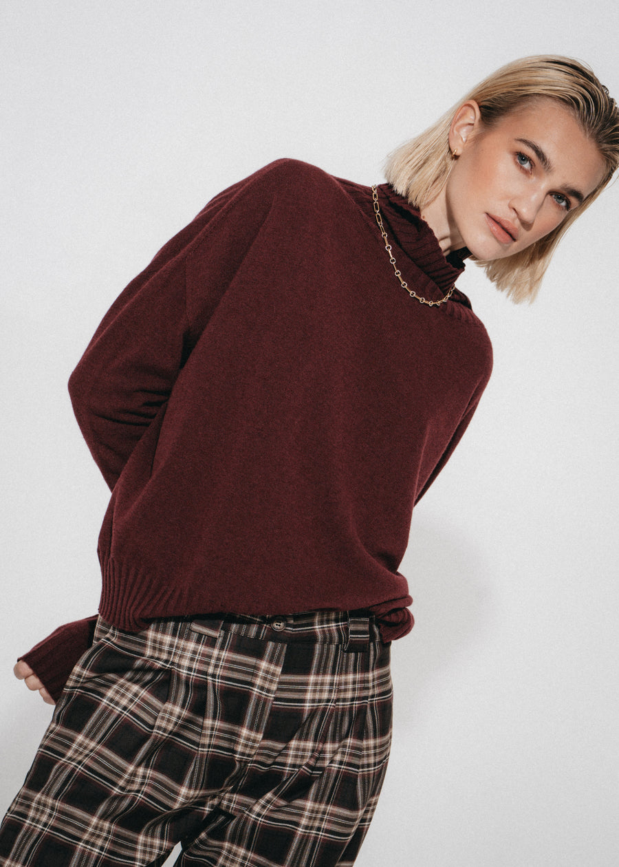 Cashmir wool polo pullover W1165