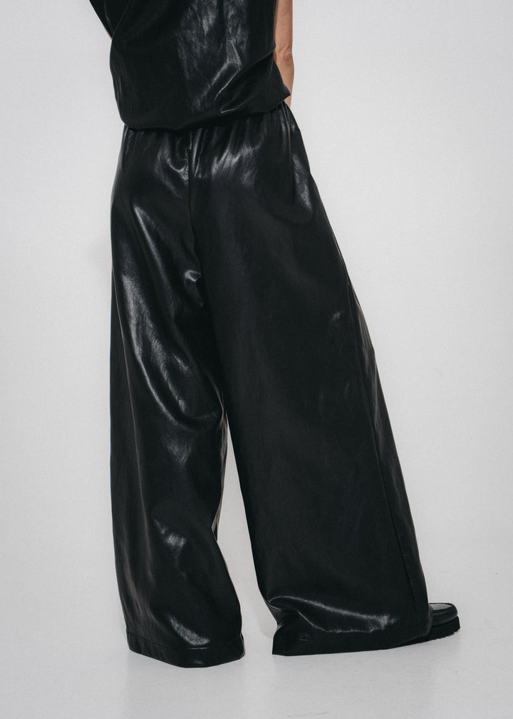 Sienna eco leather wide-leg  pants