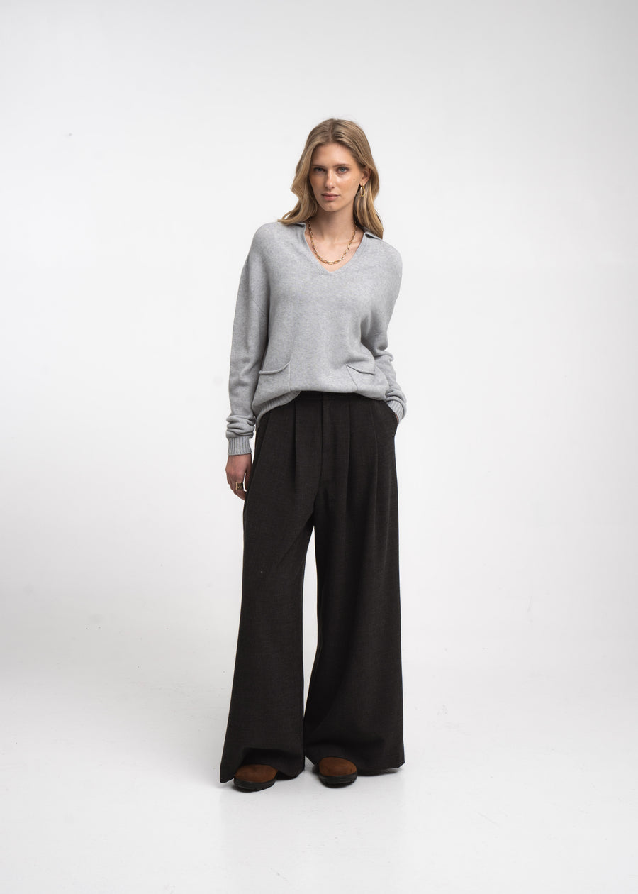 V-neck dyed viscose pullover NB2310