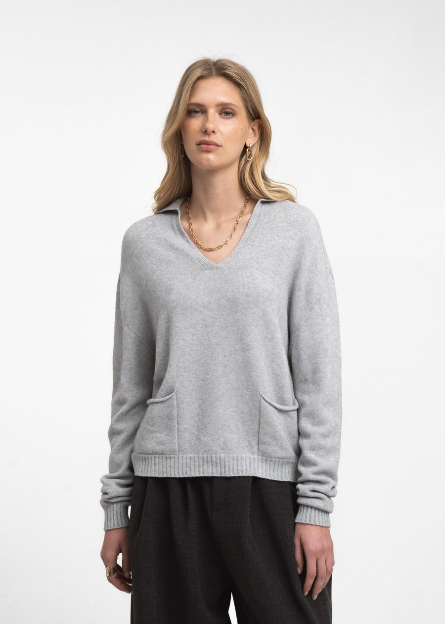 V-neck dyed viscose pullover NB2310